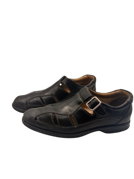 Johnson & Murphy Size 10.5 Leather Buckle Fisherman Sandals Black main image 6